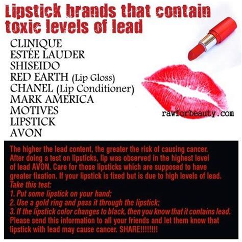 do chanel lipsticks contain lead|lipsticks with the most lead.